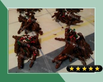 Chocolate Chinese Noodle "Spider" Cookies recipe