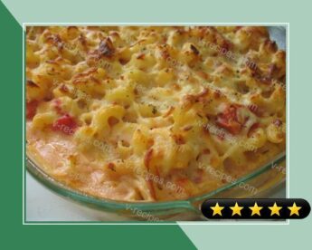 Baked Macaroni and Cheese with Stewed Tomatoes recipe