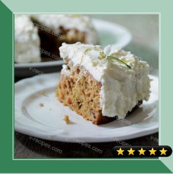 Carrot Cake with Lime and Mascarpone Topping recipe