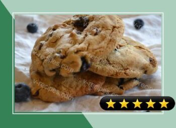 Peanut Butter Blueberry Chocolate Chip Cookies recipe