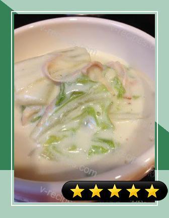 Kids' Favorite, Braised Chinese Cabbage in Cream Sauce recipe