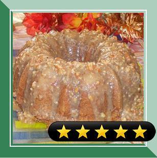 Jim's Apple Raisin Pound Cake with Praline Glaze recipe