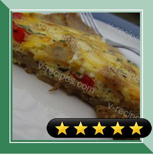 Roasted Red Pepper and Goat Cheese Frittata recipe