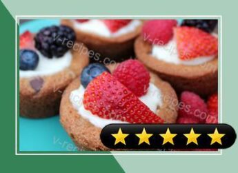 Fruit-Topped Cheesecake-Filled Cookie Cups recipe