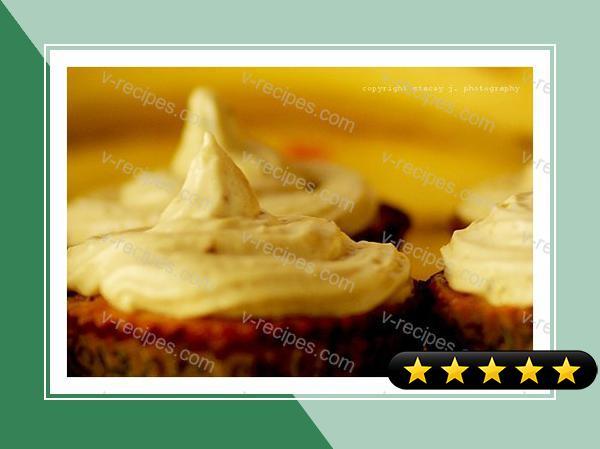 Banana Bread Muffins with Banana Cream Cheese Frosting recipe