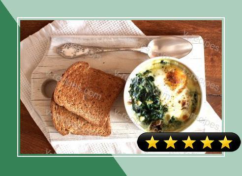 Baked Egg and Spinach recipe