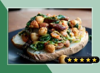 Spiced Butter Bean, Spinach and Tomato Topping for Jacket Potato recipe