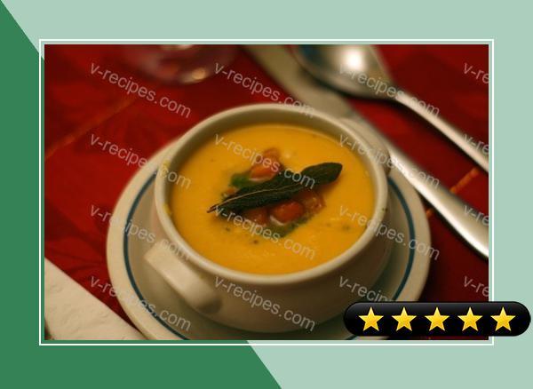 Roasted Butternut Squash Soup With Sage Oil recipe