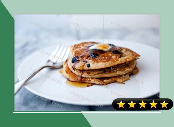 Oatmeal Buttermilk Blueberry Pancakes recipe