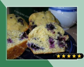 Blueberry-Ginger Corn Muffins recipe