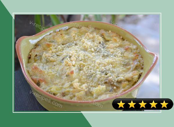 Green Chile & Garlic Artichoke Dip recipe