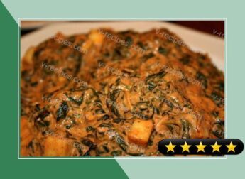 Indian Saag Paneer (Low Fat Cheese With Spinach) recipe