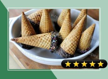 Dark chocolate dipped ice cream cones recipe