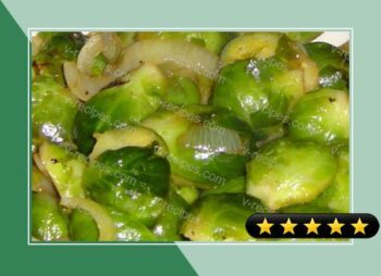 Maple Brussels Sprouts With Onions recipe