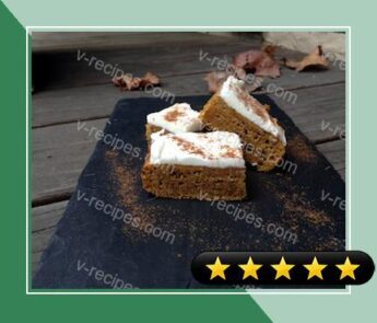 Pumpkin Curry Blondies with Coconut Rum Icing recipe