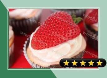 Jammin Strawberry Cream & Chocolate Cupcakes recipe