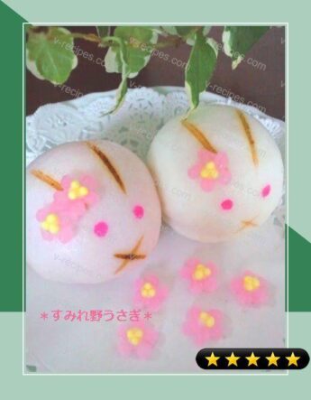Cute Rabbit Steamed Buns for Cherry Blossom Viewing recipe