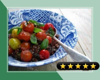 Red Quinoa with Garlic & Thyme Roasted Cherry Tomatoes recipe
