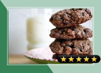 Triple Chocolate Oatmeal Cookies recipe