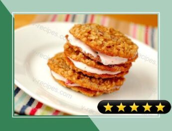Strawberries and Cream Oatmeal Sandwich Cookies recipe