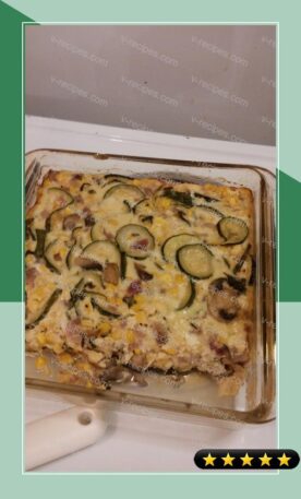 Summer zucchini and corn pie (low carb) recipe