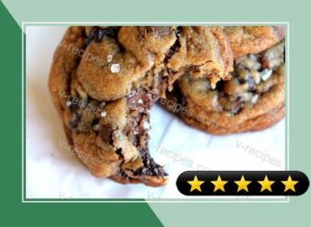 Nutella-Stuffed Brown Butter and Sea Salt Chocolate Chip Cookies recipe