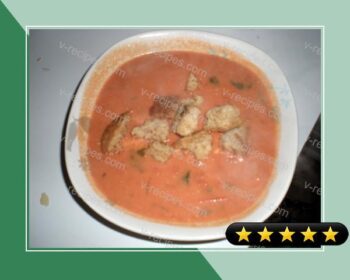 Tomato Bisque With Garlic Croutons recipe
