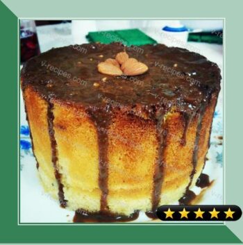 Almond spongecake with chocolate frosting recipe