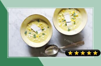 Crookneck Squash And Corn Soup With Humboldt Fog recipe