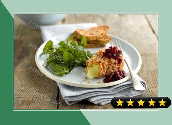 Fried brie with beetroot relish and bruschetta recipe recipe