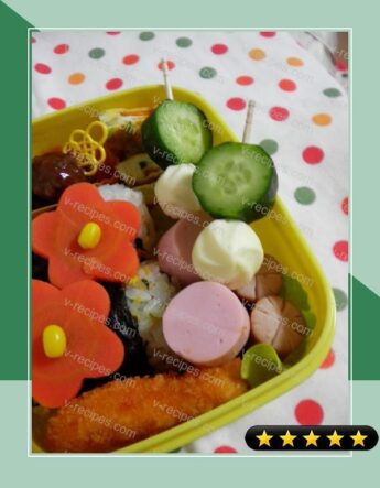 Tri-Colored 'Dumplings' for Bento recipe
