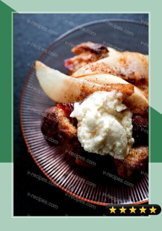 Pear and Sour Cherry Brown Betty With Brandy Hard Sauce recipe