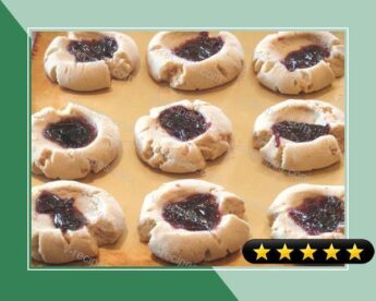 Peanut Butter and Jelly Thumbprints recipe