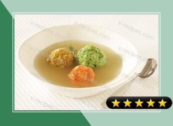 Tricolor Matzo Ball Soup recipe