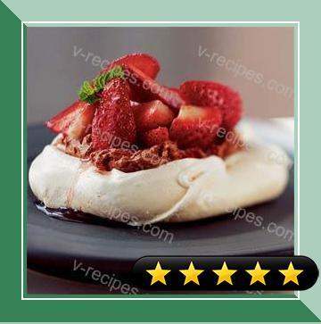 Meringues with Fresh Strawberries and Chocolate Mascarpone recipe