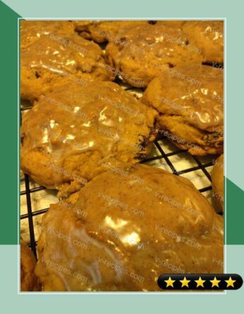 Pumpkin Cookies - with nuts & raisins & cinnamon glaze recipe
