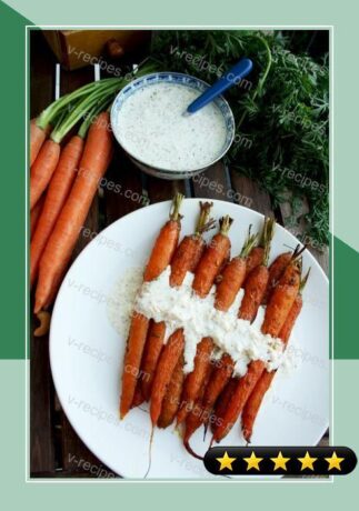 Roasted Carrots with Indian Spices and Cashew Feta Dip recipe