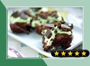 Thin Mint Brownies with Minted Cream Cheese recipe