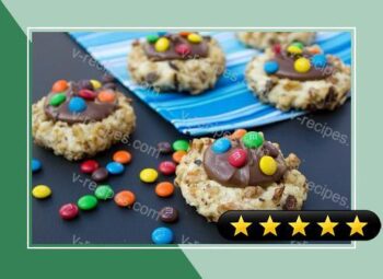 M&M and Nutella Thumbprint Cookies recipe