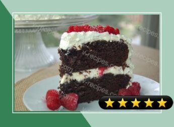 Wicked Chocolate Cake with White Chocolate Raspberry Mousse recipe
