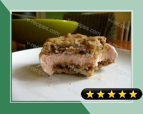 Rhubarb Ice Cream Oatmeal Cookie Sandwiches recipe