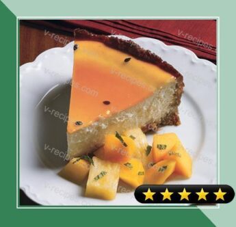Coconut Cheesecake with Passion Fruit Glaze recipe
