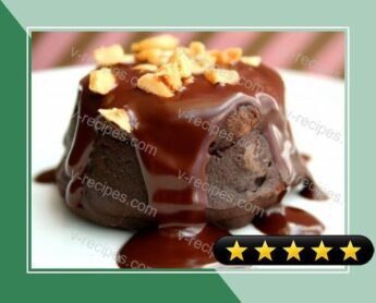 Flourless Chocolate Cakes with Chocolate Peanut Butter Glaze recipe