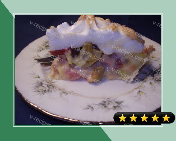 Big Grandma's Rhubarb Cream Pie recipe