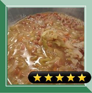 Cabbage, Potato and Baked Bean Soup recipe
