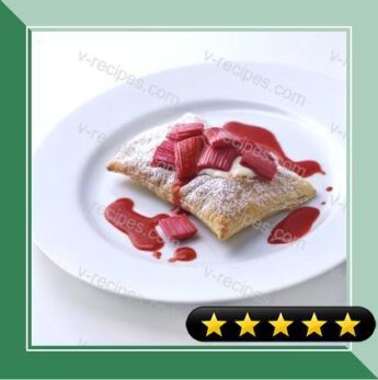 Roasted Rhubarb Tarts with Strawberry Sauce recipe