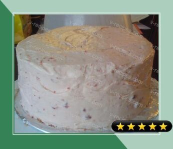 Vanilla Cake With Strawberry Cream Frosting recipe