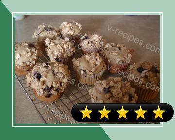 Blueberry Oatmeal-Streusel Muffins recipe
