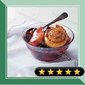 Apple-Cherry Cobbler with Sweet Spiral Biscuits recipe