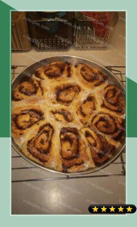Professional cinnamon rolls topped with cream cheese icing recipe
